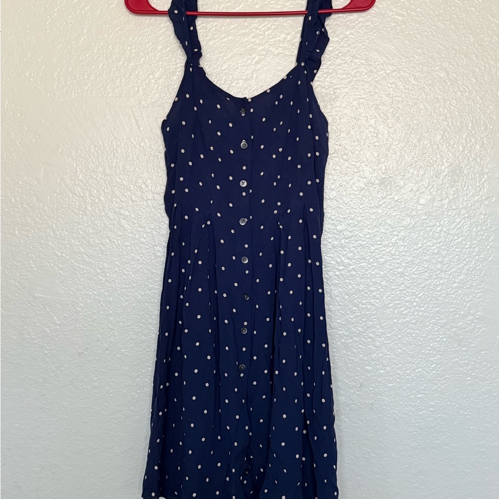 Madewell Blue and White Spaghetti Strap Sundress size 0
